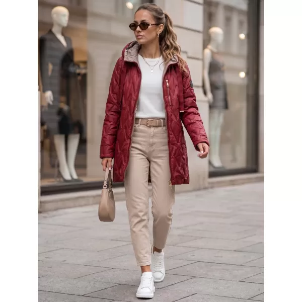  Női kabát DSTREET TY5771 BURGUNDIA 