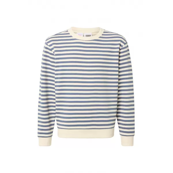  Dětská mikina URBAN CLASSICS UCK6135 WHITE SAND/VINAGE BLUE 