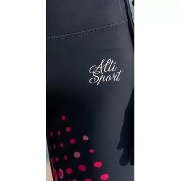  Női prémium térdig érő leggings (új méretek) ALTISPORT VOJ/ALW109LEG06 RÓZSASZÍN-FEKETE 