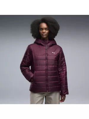 Női kabát PUMA ESS HOODED PADDED JACKET 68523124 RUBIN NOIR