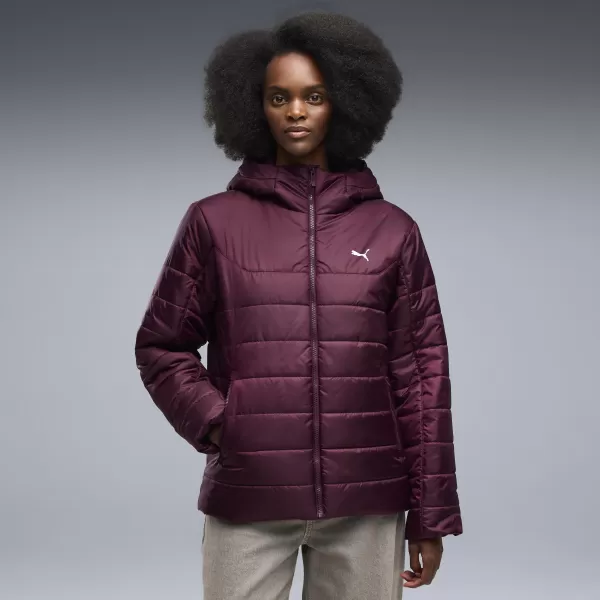  Női kabát PUMA ESS HOODED PADDED JACKET 68523124 RUBIN NOIR 