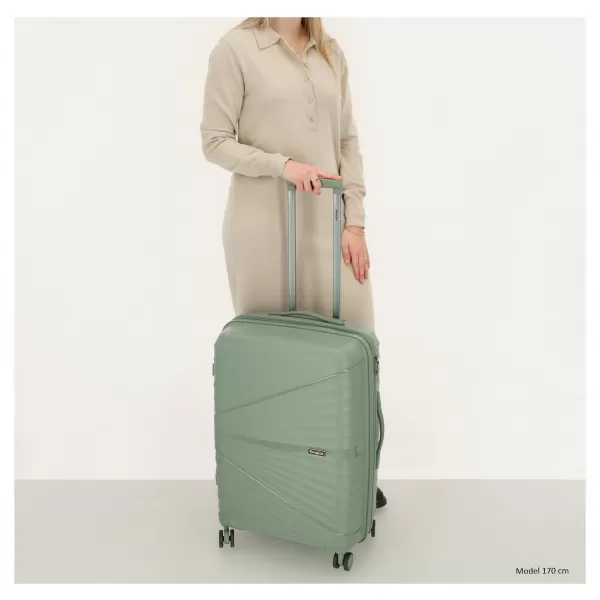  Shell bőrönd BEAGLES TRAVEL M 25138 TERMÉSZETES ZÖLD 