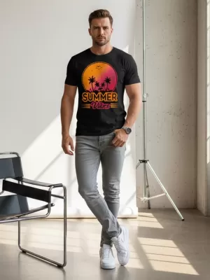 Férfi póló DSTREET NX047R FEKETE