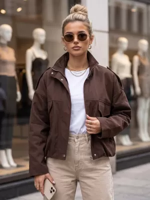 Női kabát DSTREET TY6089 BARNA