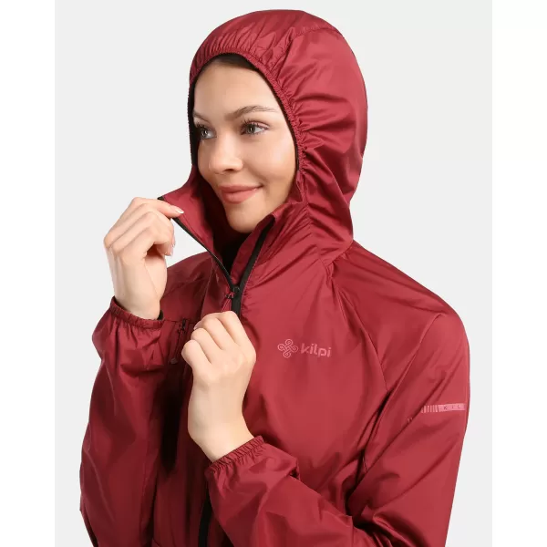 Női széldzseki KILPI ROSA-W 1L0109KI SÖTÉTVÖRÖS 