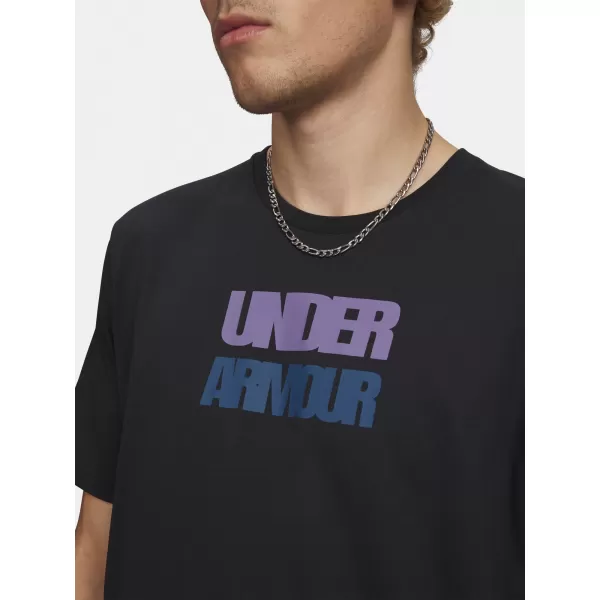  Férfi póló UNDER ARMOUR M BLOCK LOGO SS 6009250-001 FEKETE 