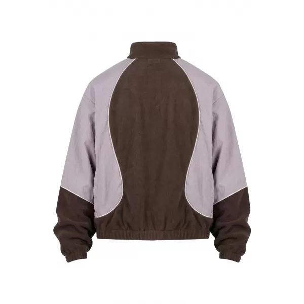  Férfi tréningruha kabát URBAN CLASSICS TB8602-23085 BARNA/HALVÁNYLILA 
