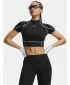 Női póló UNDER ARMOUR HEATGEAR ELITE CROP MCK SS 6014710-008 FEKETE