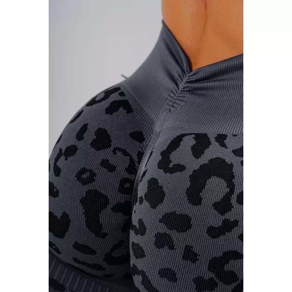  Kompressziós push-up rövidnadrág leopárdmintával NEBBIA PRIMAL 856 FEKETE LEOPÁRD 