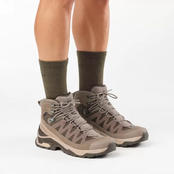  Férfi cipők SALOMON QUEST ECHO GORE TEX L49146400 DIÓ/DESSZERT CSER/FEKETE OLÍVA 
