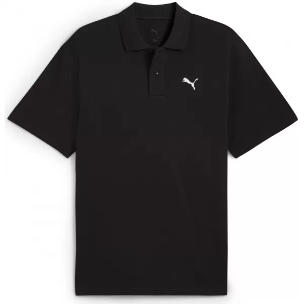  Férfi póló gallérral PUMA WARDROBE ESS PIQUE RELAXED POLO 62965701 PUMA FEKETE 