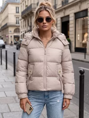 Női kabát DSTREET TY5746 BÉZS