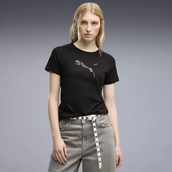  Női póló PUMA ESS SEQUINS TEE 69457601 PUMA FEKETE 