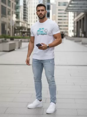 Férfi póló DSTREET NX5020R FEHÉR