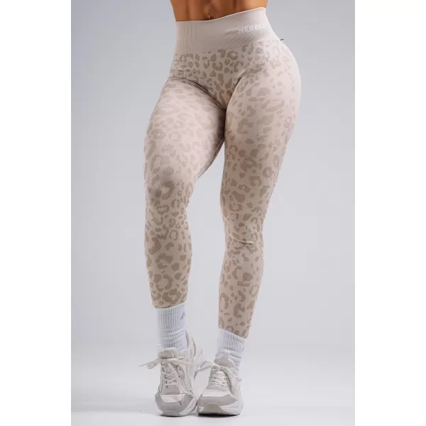  Kompressziós push-up leggings leopárdmintával NEBBIA PRIMAL 849 KRÉMLEOPÁRD 