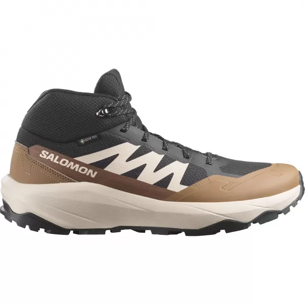  Férfi cipők SALOMON OUTSCAPE MID GTX L45410800 FEKETE/ESŐS NAP/PRÉRIFARKASBARNA 