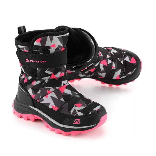  Gyermek téli hóemberek ALPINE PRO BERNO NEON RÓZSASZÍN 