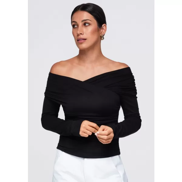  Női blúz OMBRE OW-TS-E0088 FEKETE 