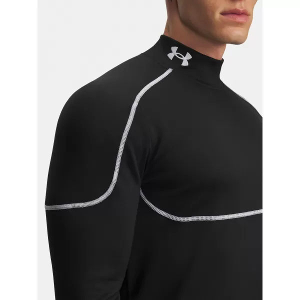  Férfi póló UNDER ARMOUR COLD WEATHER GRID LS MOCK 6007127-001 FEKETE 