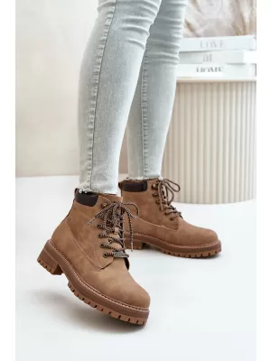Női csizma BIG STAR SHOES OO274A289 BARNA/BÉZS