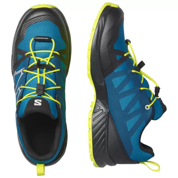  Gyerekcipők SALOMON OUTSCAPE WATERPROOF L49212500 MYKONOS KÉK/FEKETE/SAVAS MÉSZ 