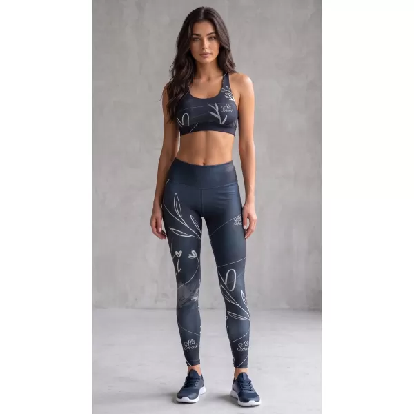  Női prémium hosszú leggings (új méretek) ALTISPORT VOJ/ALW083LEG05 FEKETE-FEHÉR 