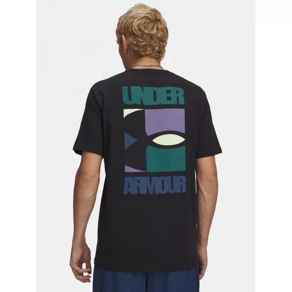  Férfi póló UNDER ARMOUR M BLOCK LOGO SS 6009250-001 FEKETE 