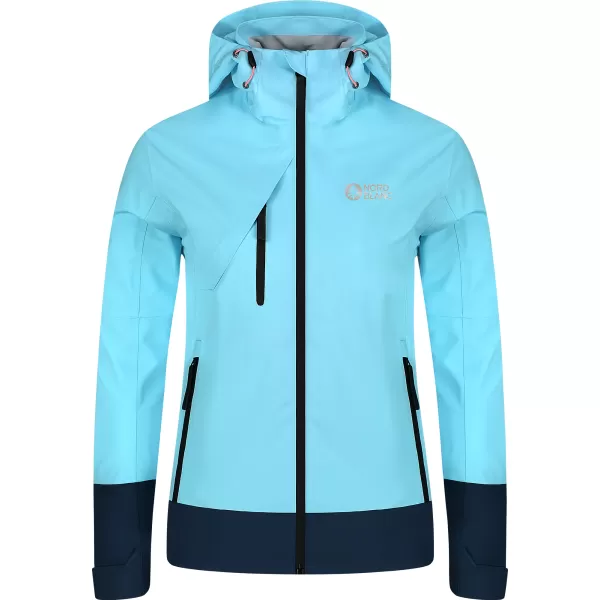  Női vízálló kabát NORDBLANC BOURNE NBSJL8317 VILÁGOSKÉK 