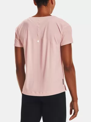 Női póló UNDER ARMOUR UA RUSH ENERGY CORE SS 1365683-685 RÓZSASZÍN