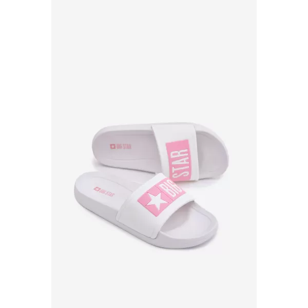  Gyermek papucs BIG STAR SHOES TT374A002 RÓZSASZÍN/FEHÉR 