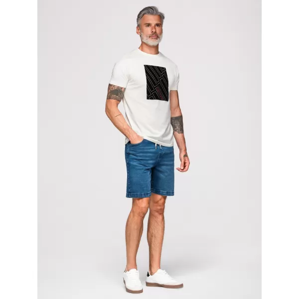  Férfi póló OMBRE OM-TSPT-0259 FEHÉR 