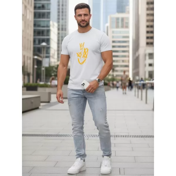  Férfi póló DSTREET NX0138R-WH FEHÉR 