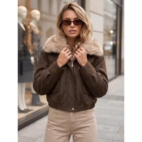  Női kabát DSTREET TY5698 BARNA 