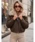 Női kabát DSTREET TY5698 BARNA