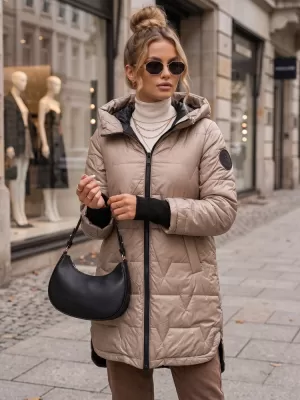 Női kabát DSTREET TY5790 KARAMELLA