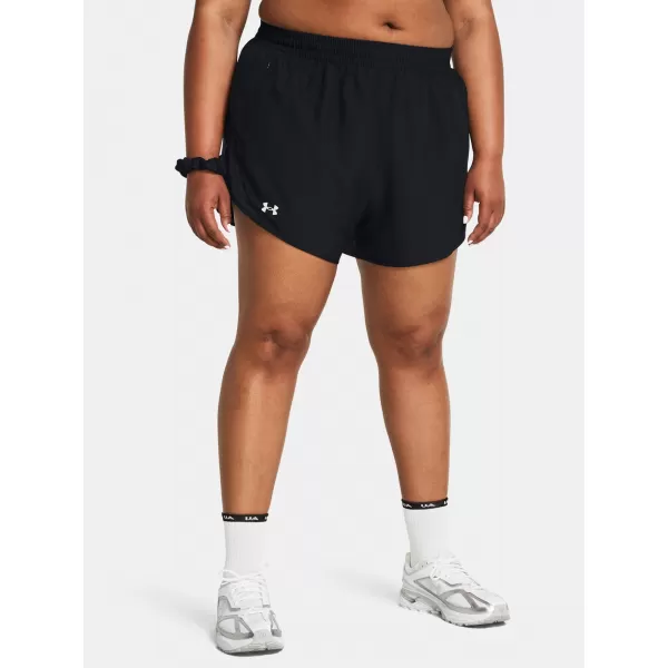  Női rövidnadrág UNDER ARMOUR UA FLY BY 3'' SHORTS 1382853-001 FEKETE 