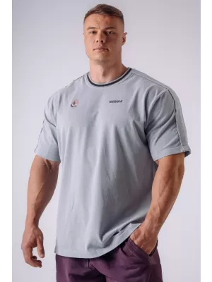 Férfi pólók NEBBIA OLYMPIA MUSCLE COVER 942 VILÁGOSSZÜRKE
