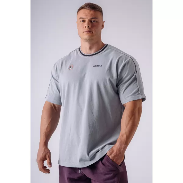  Férfi pólók NEBBIA OLYMPIA MUSCLE COVER 942 VILÁGOSSZÜRKE 