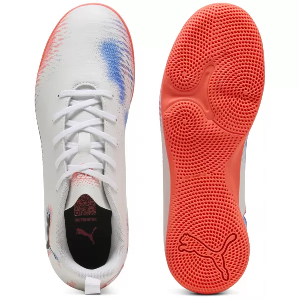  Gyerek beltéri cipő PUMA FUTURE 8 PLAY IT JR 108627-01 FEHÉR/FEKETE/VILÁGÍTÓ VÖRÖS 