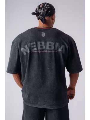 Férfi pólók NEBBIA OLYMPIA HEAVYWEIGHT COTTON 941 FEKETE
