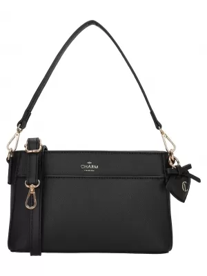 Kézitáska CHARM LONDON Cambridge W01060 Black FEKETE