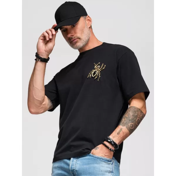 Férfi póló OMBRE OM-TSCT-0277 FEKETE 