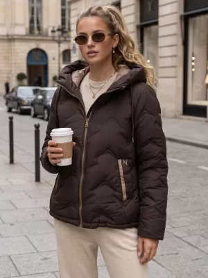 Női kabát DSTREET TY5944 BARNA