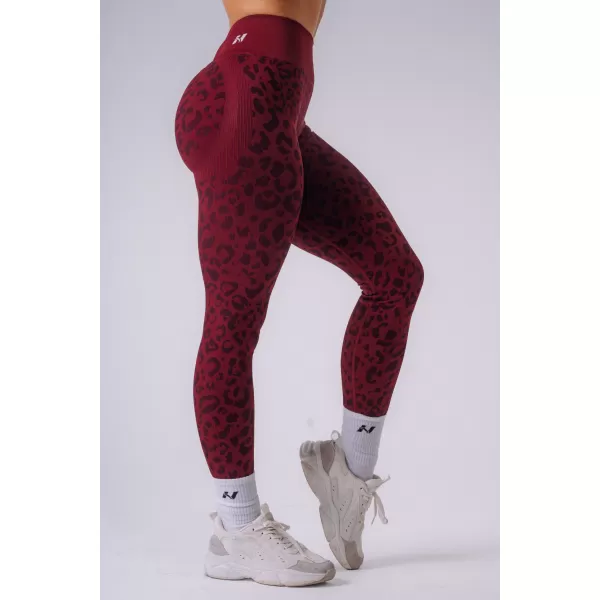  Női leggings NEBBIA PRIMAL 849 BORDÓ LEOPÁRD 