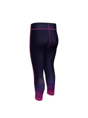 Gyerek funkcionális leggings WAMU MOZAIKA SÖTÉTLILA