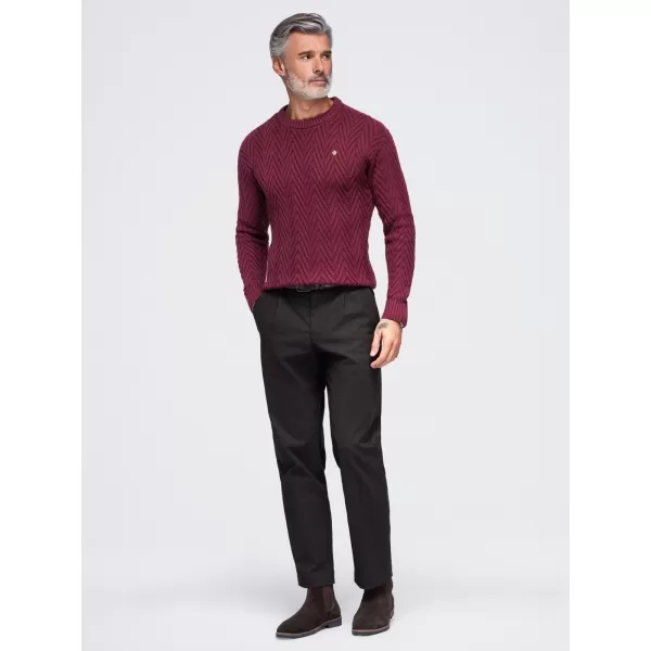  Férfi pulóver OMBRE OM-SWSW-0190 BURGUNDIA 