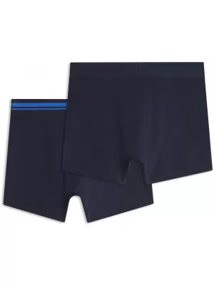Férfi boxerek PUMA MEN EVERYDAY PLACED LOGO BOXER 2P 93847619 SÖTÉTKÉK/KÉK