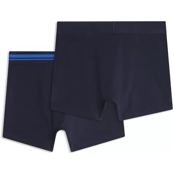  Férfi boxerek PUMA MEN EVERYDAY PLACED LOGO BOXER 2P 93847619 SÖTÉTKÉK/KÉK 