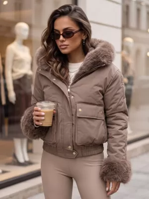 Női kabát DSTREET TY5997 FANGO
