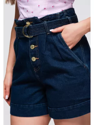 Női rövidnadrág OMBRE OW-ST-E0011 SÖTÉT FARMER